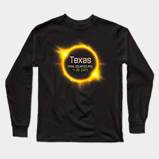 Texas Total Solar Eclipse Spring America April 04.08.24 Usa Long Sleeve T-Shirt